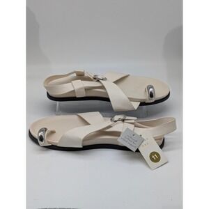 A New Day Penelope Sandals Womens 11 Bone Off White Slip On Flat NWT